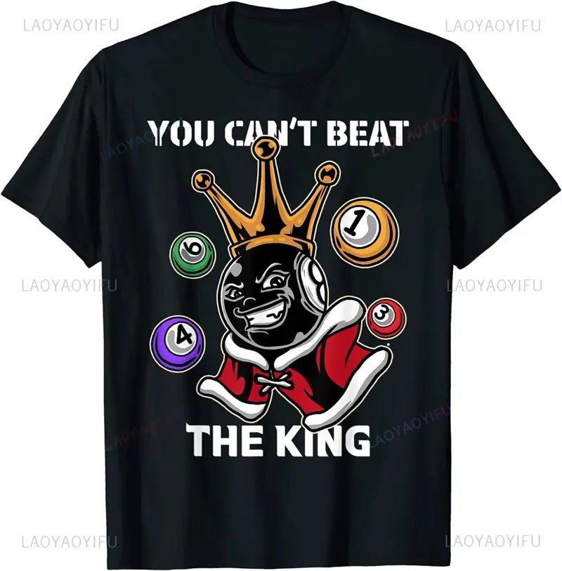 3D Print Billiards Logo T-shirt For Men Casual Streetwear Short Sleeve Round Neck T Shirts Summer Funny Hip Hop Design Shirt