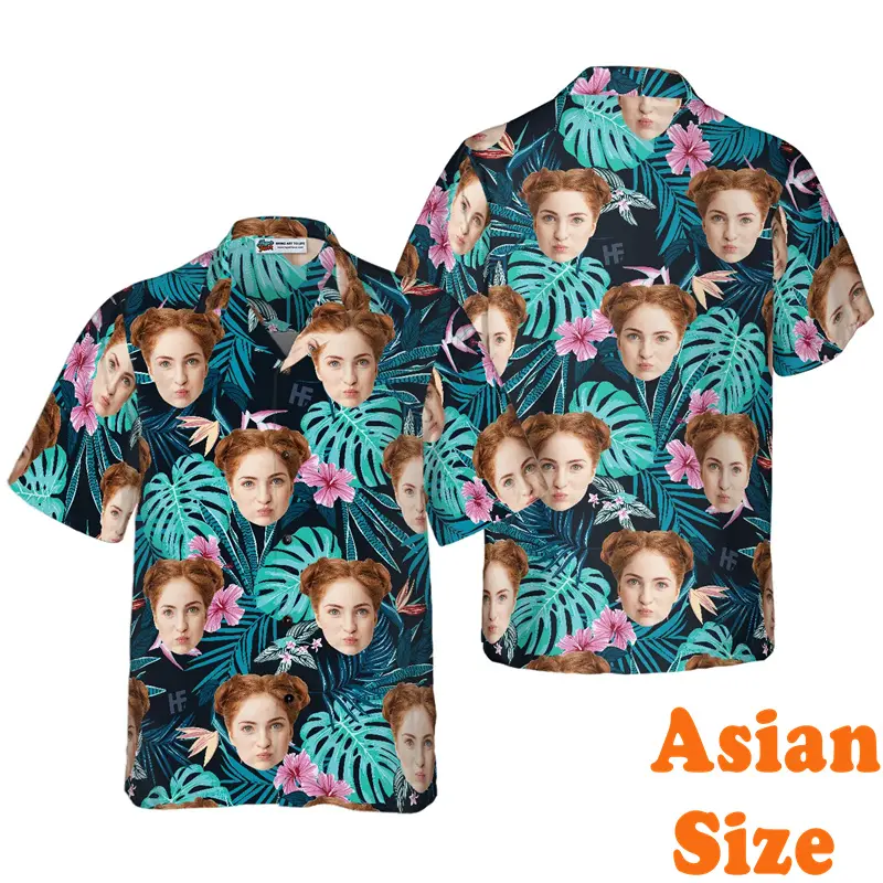 Tropical Plants Pattern Custom Shirt Men's Clothing Summer Street Hip Hop Fun Shirts Personality DIY 3d Print Picture Blouse
