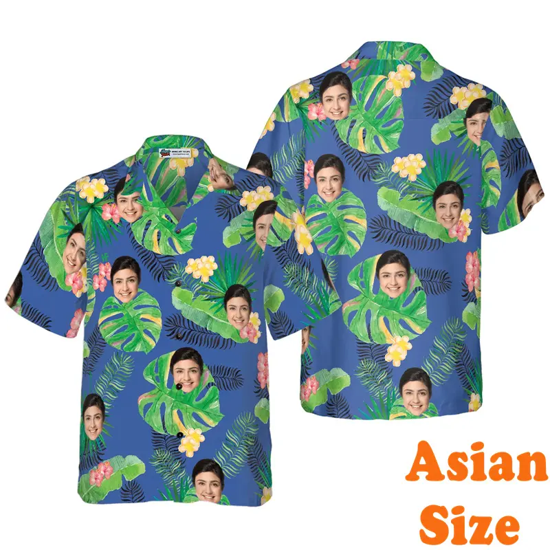 Tropical Plants Pattern Custom Shirt Men's Clothing Summer Street Hip Hop Fun Shirts Personality DIY 3d Print Picture Blouse