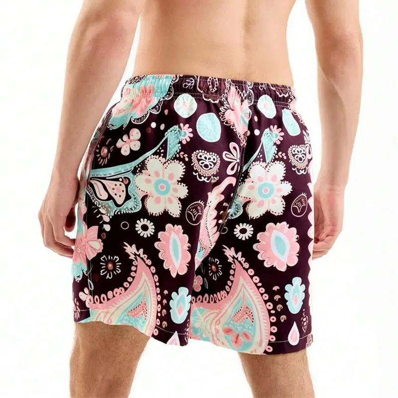 Summer Men Paisley pattern Beach Shorts Classic Fashion Novel 3D Print Loose Breathable Sport Swim Trunks Streetwear Y2k 2025