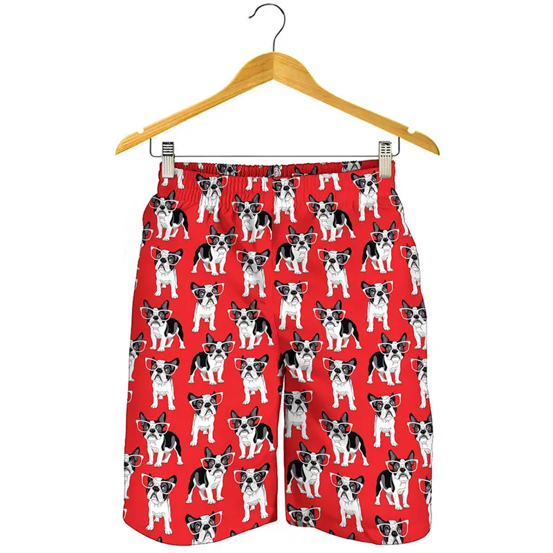Ugly Animal Dog 3d Print Shorts For Men Casual Holiday Street Clothing Short Pants Cartoon Pattern Summer Quick Dry Swim Trunks