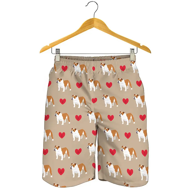 Ugly Animal Dog 3d Print Shorts For Men Casual Holiday Street Clothing Short Pants Cartoon Pattern Summer Quick Dry Swim Trunks