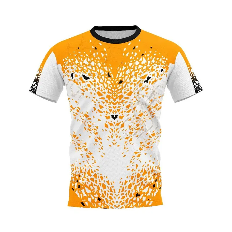 Sport Camouflage Print Quick Dry Gym T-shirt For Men Sport Casual Short Sleeve T Shirts Run Badminton Trend New Loose Tee Top