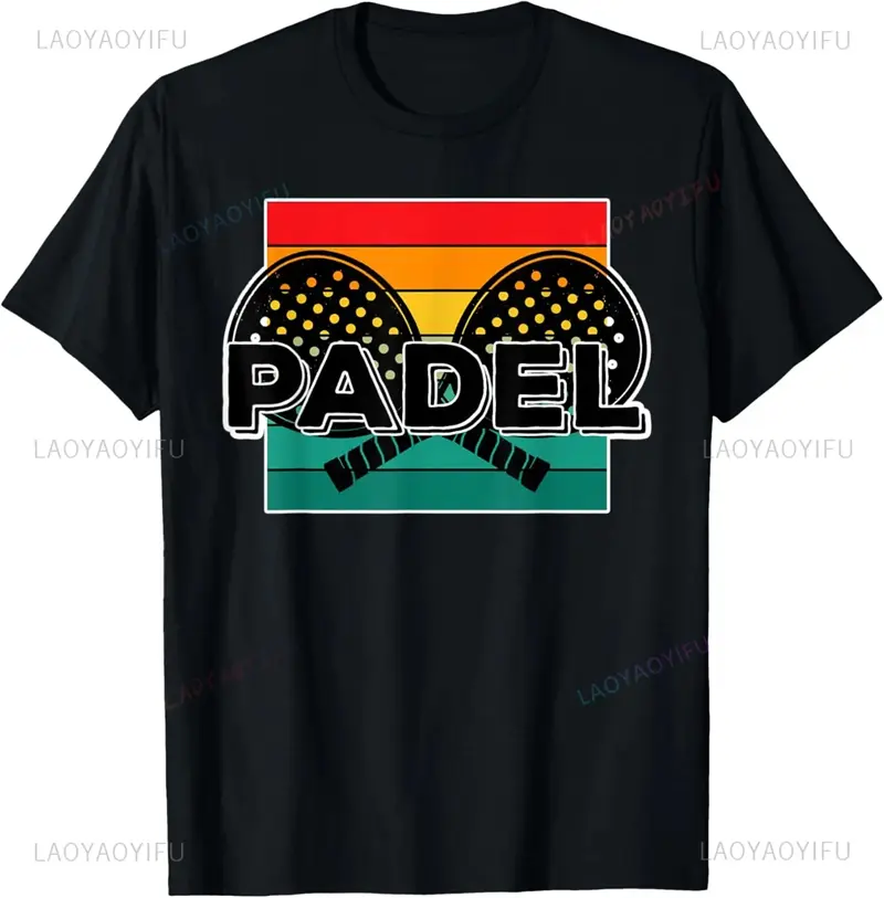 Padel Tennis Sport T-shirt Unisex Simple 3D Print Casual Fashion Short Sleeve Tee Shirt Summer Outdoor Breathable Pad Tennis Top