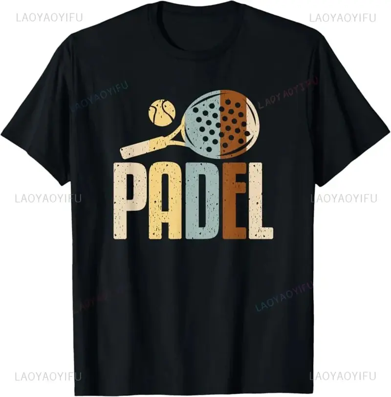 Padel Tennis Sport T-shirt Unisex Simple 3D Print Casual Fashion Short Sleeve Tee Shirt Summer Outdoor Breathable Pad Tennis Top