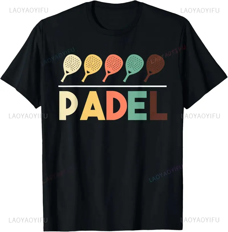 Padel Tennis Sport T-shirt Unisex Simple 3D Print Casual Fashion Short Sleeve Tee Shirt Summer Outdoor Breathable Pad Tennis Top
