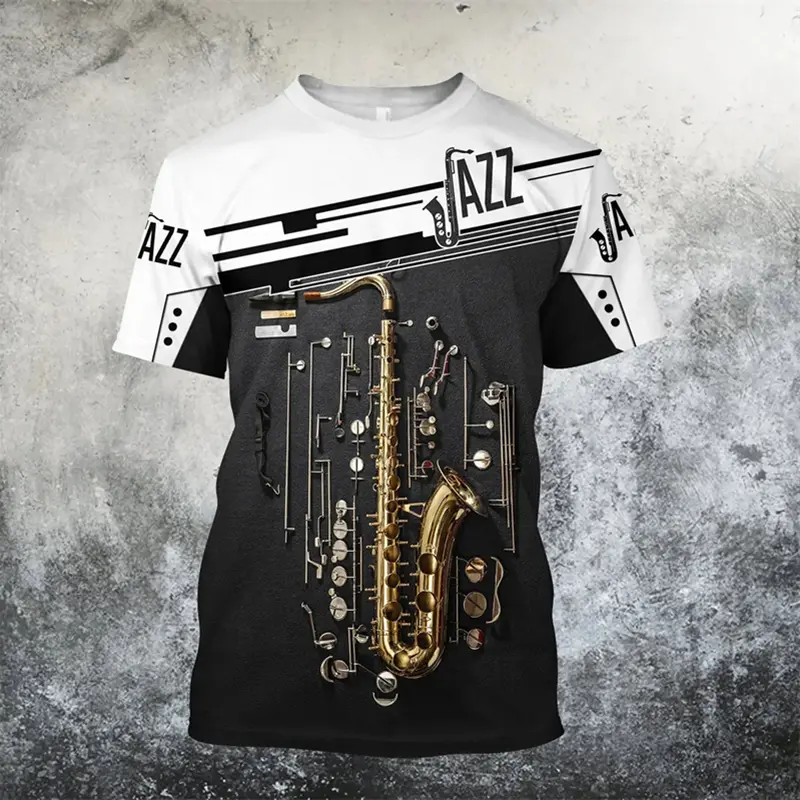 Drumbeat Percussion Print T Shirt For Men Music Party Short Sleeve Tee Shirts Personality Art Graphic Street Wear Fashion Top