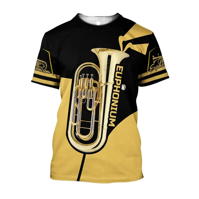 Drumbeat Percussion Print T Shirt For Men Music Party Short Sleeve Tee Shirts Personality Art Graphic Street Wear Fashion Top
