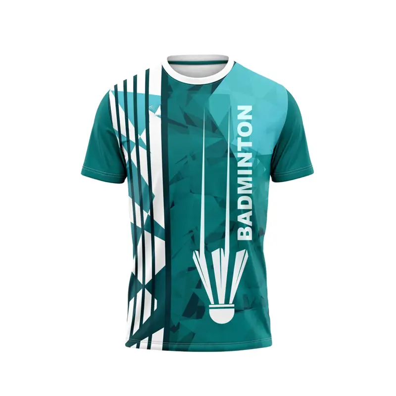 Novel Badminton Sport Jersey For Men Quick Dry Breathable Short Sleeve T-shirt Fashion 3D Print Graphic Fitness Train Tee Top