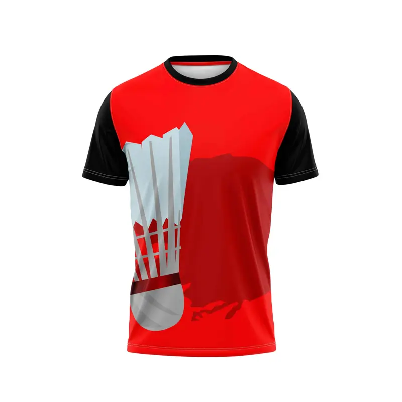 Novel Badminton Sport Jersey For Men Quick Dry Breathable Short Sleeve T-shirt Fashion 3D Print Graphic Fitness Train Tee Top