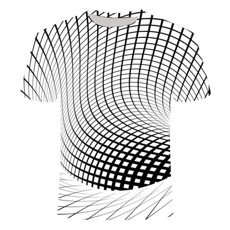 Mathematical symbol 3d Printed T-shirt For Men Black White Contrast Color Short Sleeves Tee Shirt Unique Street Trend T Shirts