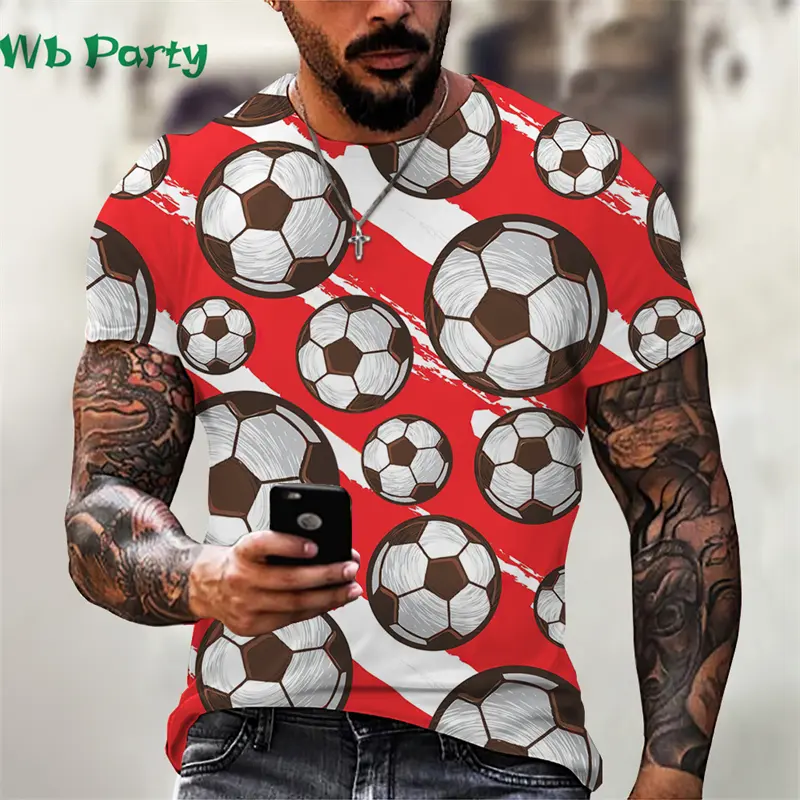 Fashion Football Jersey For Men France Brazil Flag Graphic Popular Sport Loose Fitness T-shirt Summer Casual Streetwear Top Y2k