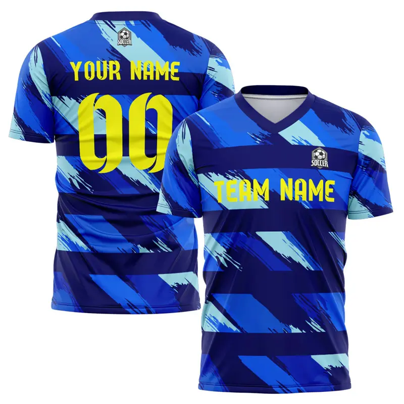V-neck Football T-shirt Men Kid Fashion Outdoor Sports T Shirts Custom Name Personality Novel Hip Hop Street 2025 New Tee Top