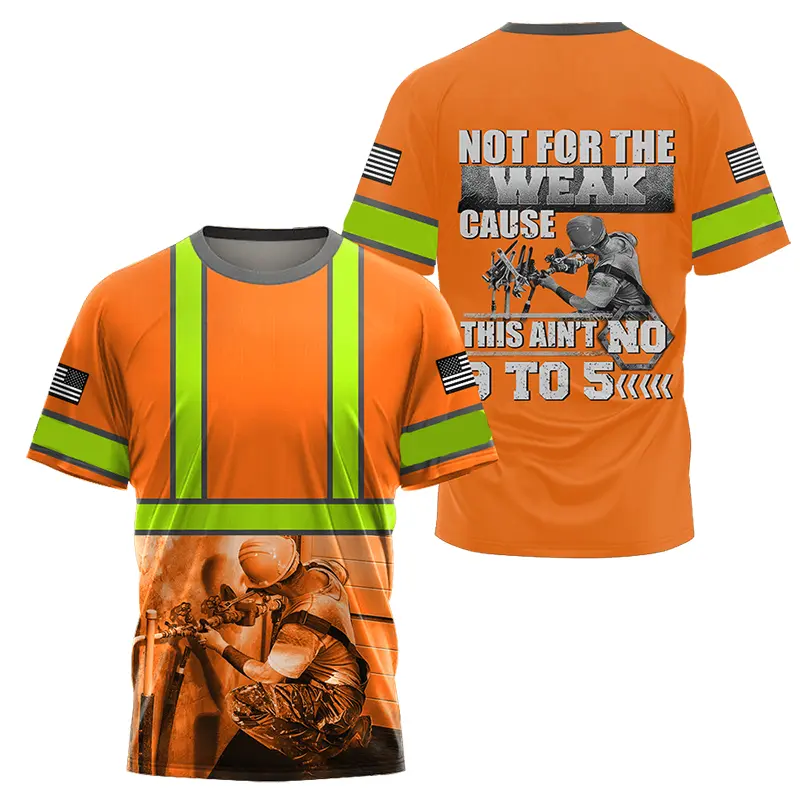 3D Print Funny T Shirt For Men Plumber Uniform Summer Casual O-neck Short Sleeve Tops Fashion Mechanic Clothes Oversized T-shirt