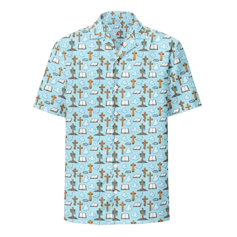 Art Personality Neon Starry Sky Print Hawaii Shirt For Men Harajuku Trend Loose Button Shirts Summer Outdoor Casual Y2k Shirt