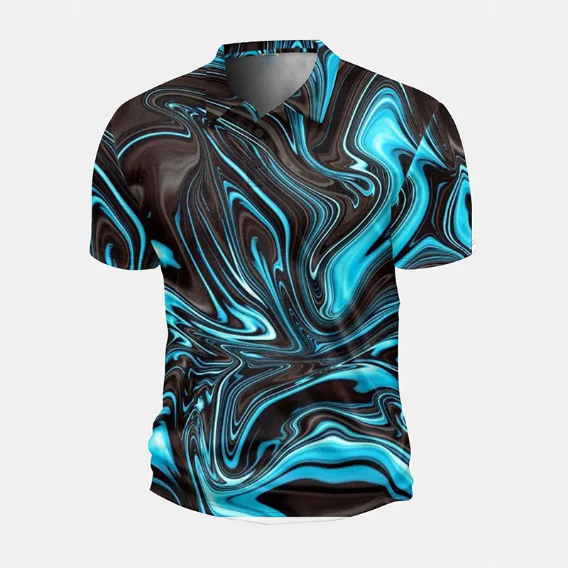 Classic Men's Polo Printed Shirt Cool Personality Pattern Short Sleeve POLO Shirts Vacation Casual 2025 Spring New Top Blouse