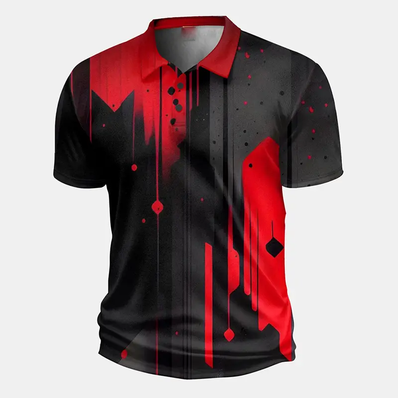 Classic Men's Polo Printed Shirt Cool Personality Pattern Short Sleeve POLO Shirts Vacation Casual 2025 Spring New Top Blouse