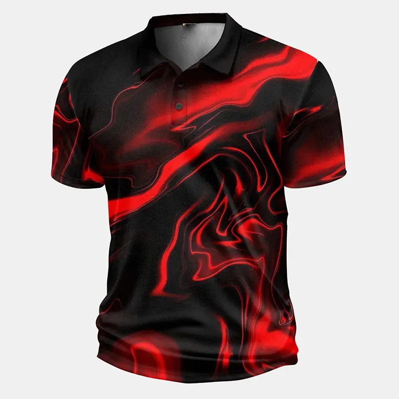 Classic Men's Polo Printed Shirt Cool Personality Pattern Short Sleeve POLO Shirts Vacation Casual 2025 Spring New Top Blouse