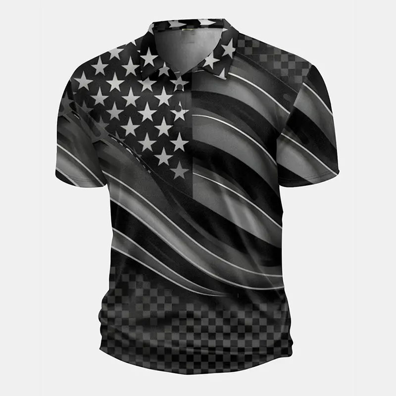 Classic Men's Polo Printed Shirt Cool Personality Pattern Short Sleeve POLO Shirts Vacation Casual 2025 Spring New Top Blouse