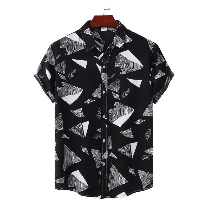 Street Casual Shirt Men's Clothing 3D Printed Graphic Stripes Daily Lapel Button Shirts Blood Skull Personality Comfortable Top