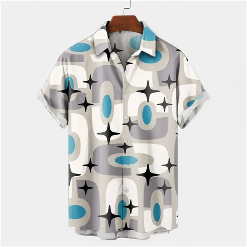 Street Casual Shirt Men's Clothing 3D Printed Graphic Stripes Daily Lapel Button Shirts Blood Skull Personality Comfortable Top