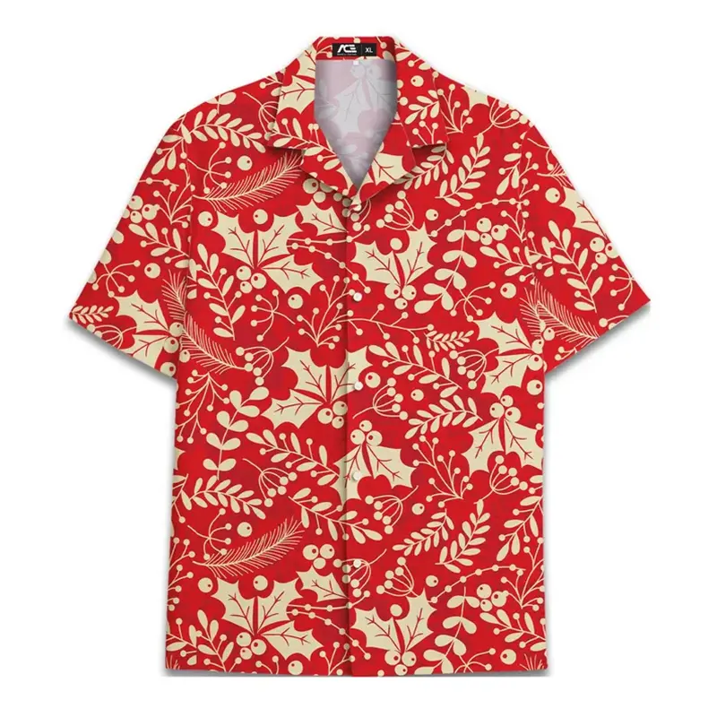 Summer Trend Ice Cream Flamingo Graphic Hawaiian Shirt Cartoon Cute 3D Print Animal Button Shirts OOTD Leisure Daily Loose Tees