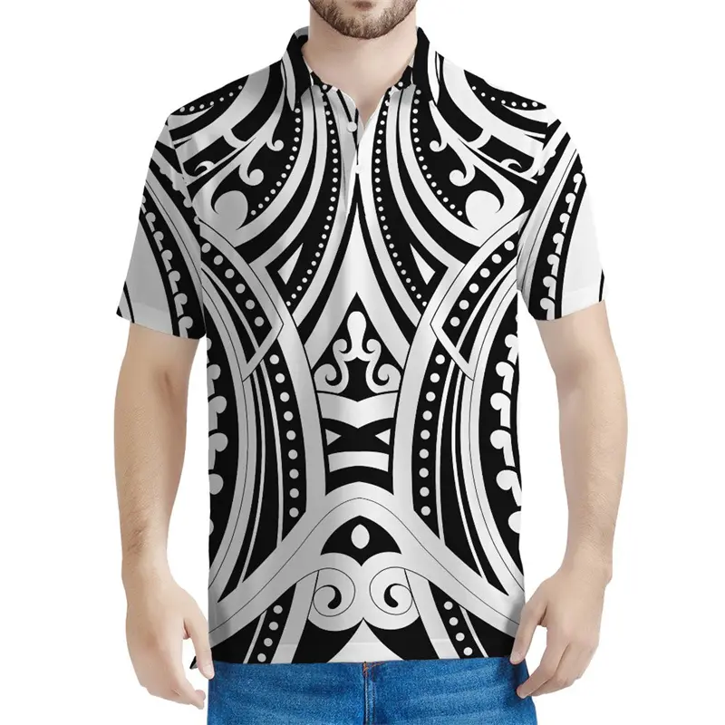 3d Print Tribal Totem Polo Shirt For Men Casual Street Short Sleeves Tee Shirts Ethnic Pictures Comfortable Summer New T-shirt