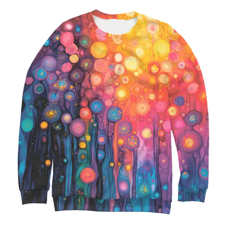 Colorful Sweatshirt For Men Clothing Paint Graffiti Otter 3D Print Pullover Coat Hip Hop Personality Women Fashion Trend Hoodie