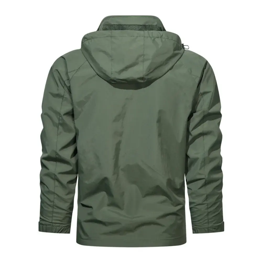 Mountaineering Hooded Submachine Jacket Windproof Men's Casual Coat Outdoor Large Jacket Men's Windbreaker Jackets