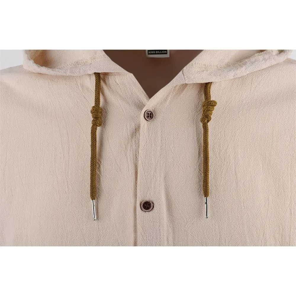 Spring Autumn Men's Hooded Long Sleeve Shirt Beach Style Breathable Lightweight Solid Color Stylish Fashion Shirts Casual Tops