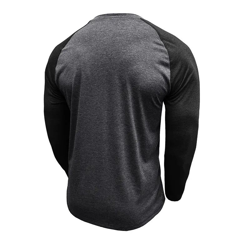 Men's Long-sleeved T-shirts Casual Contrast Color Blouse Spring Autumn Bottoming Shirts for Men Raglan Sleeve Fshion Tops