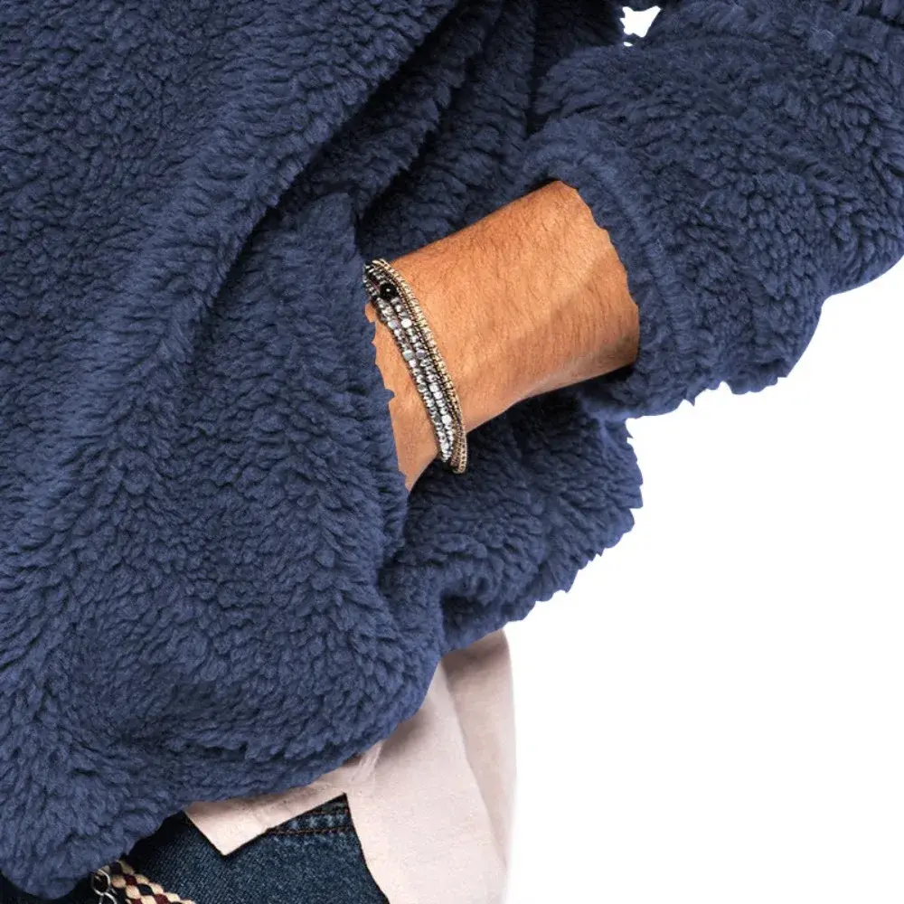 Jacket Men's Winter Jacket Fall Winter Double-sided Fleece Warm Jacket Loose Hooded Casual Jacket Comfortable Fabric