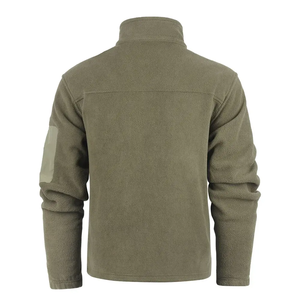 Men's Winter Jacket Polar Fleece Stand Collar Outdoor Warm Jackets for Men Slim Fit Camping Climbing Patchwork Coat Men Winter