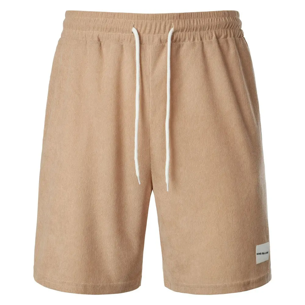 Summer Corduroy Male Casual Shorts Male Running Sport Shorts Men's Comfortable Streetwear Men's Solid Straight Short Pants