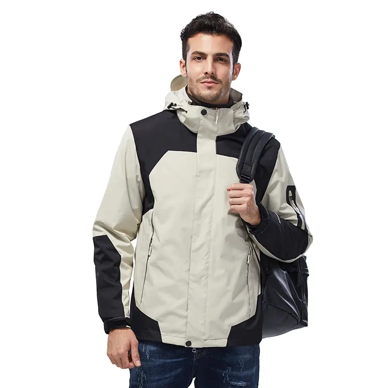 Men's Outdoor Jackets Windbreaker Waterproof Quality Fashion Color Blocking Coat Fit Zipper Urban Commuting Outwear Men