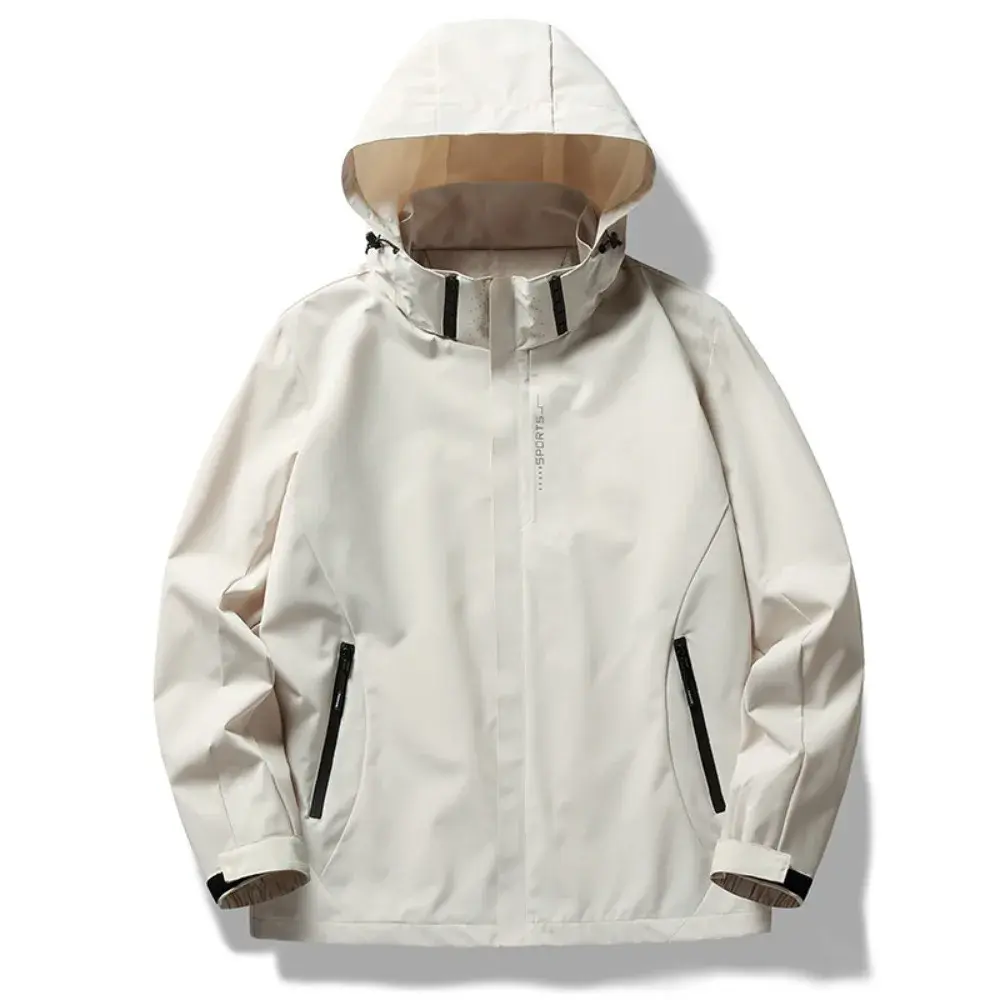 Men Spring Autumn Hoodie Jackets Fashion Outdoor Coat Oversized Waterproof Windbreaker Cool Zipper Punk Mountaineering Clothing