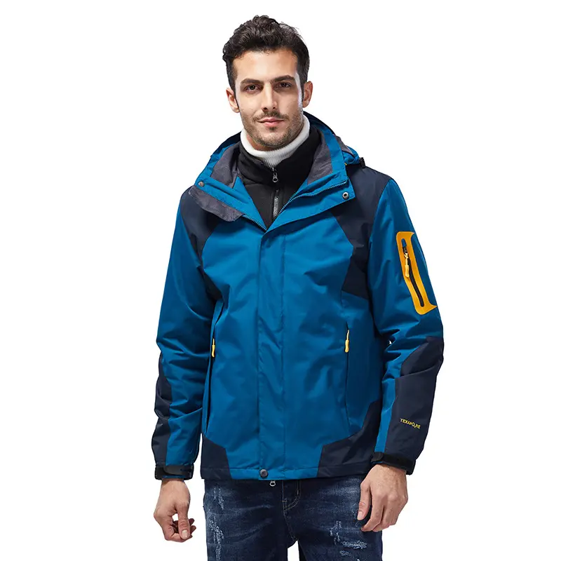 Men's Outdoor Jackets Windbreaker Waterproof Quality Fashion Color Blocking Coat Fit Zipper Urban Commuting Outwear Men