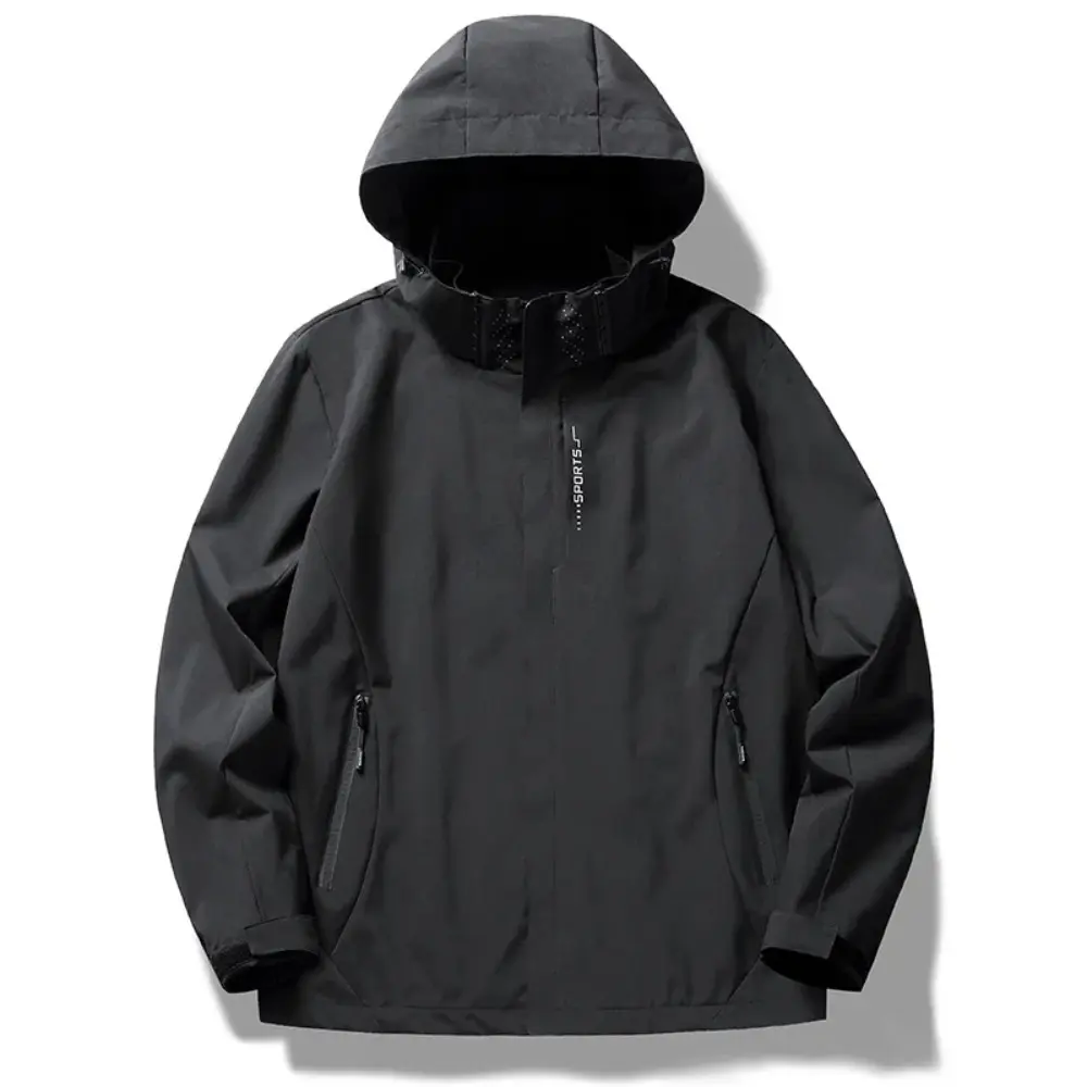 Men Spring Autumn Hoodie Jackets Fashion Outdoor Coat Oversized Waterproof Windbreaker Cool Zipper Punk Mountaineering Clothing