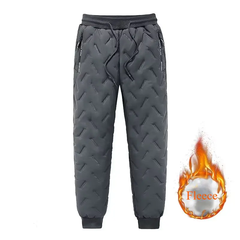 Men Plush Thick Winter Sweatwear Fleece Sweatpant Lambswool Thermal Trousers Casual Pants Windproof Warm Cotton Pants