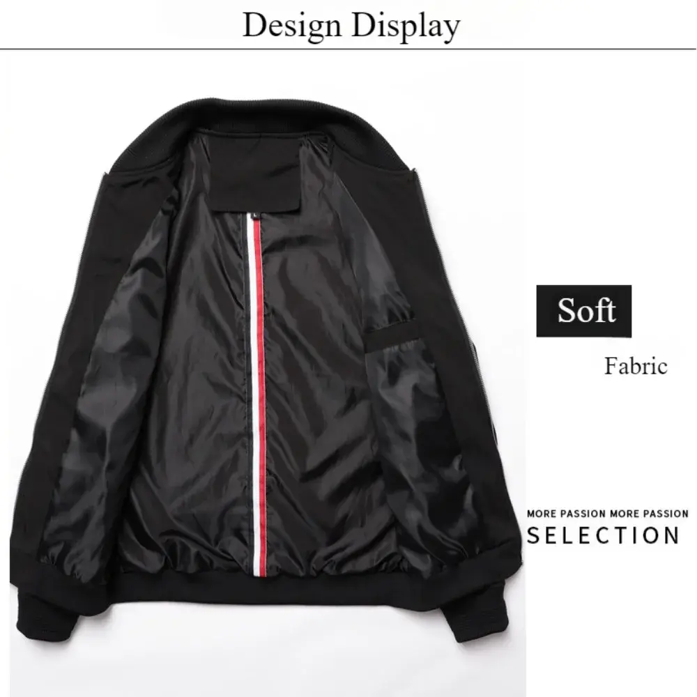 Men's Bomber Jackets Outdoor Casual Basic Classic Jacket Men Streetwear Slim Spring Autumn Color Blocking Haraju