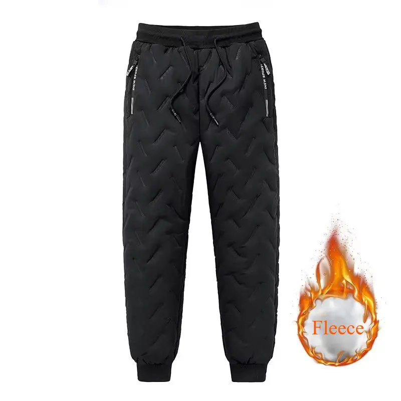 Men Plush Thick Winter Sweatwear Fleece Sweatpant Lambswool Thermal Trousers Casual Pants Windproof Warm Cotton Pants
