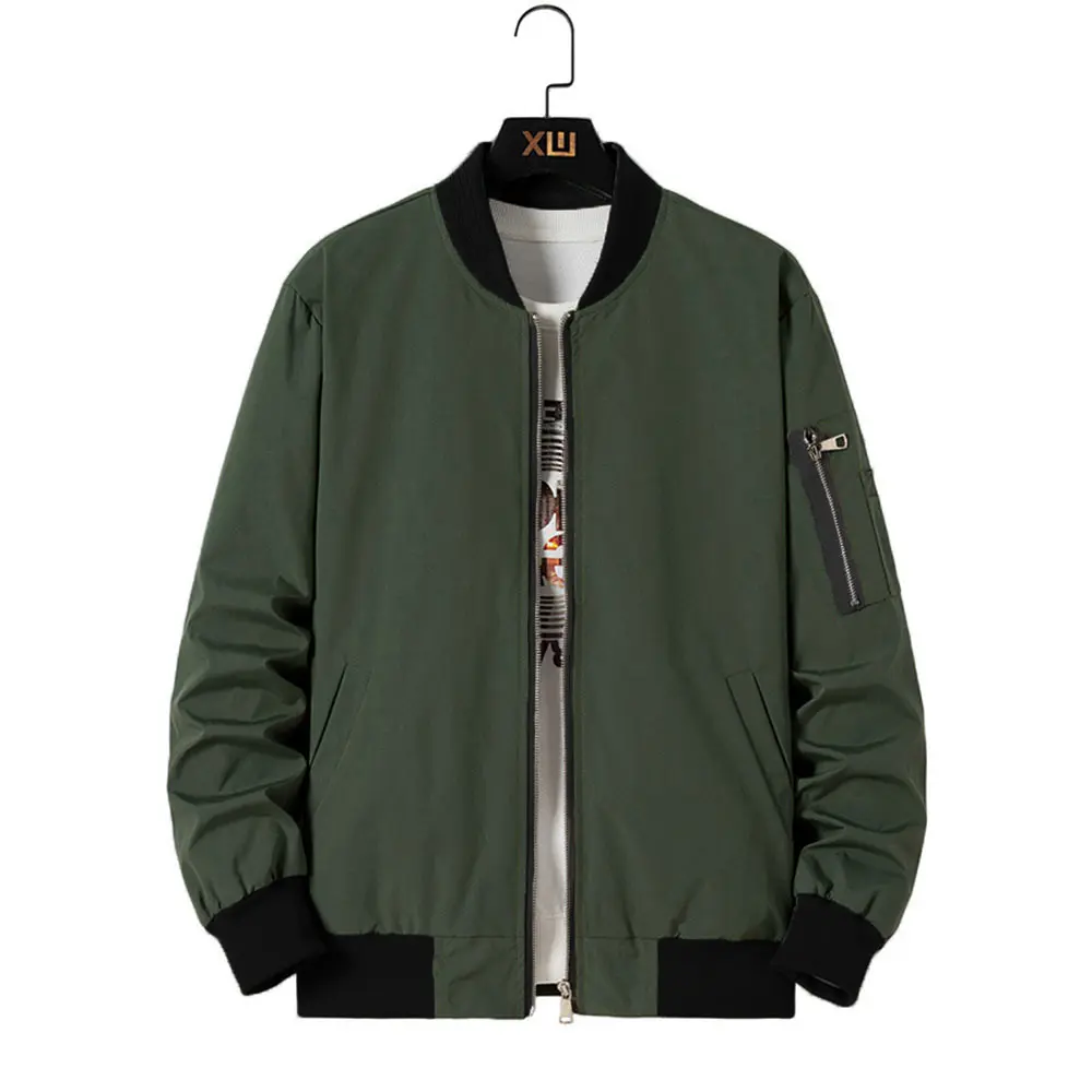 Men's Bomber Jackets Outdoor Casual Basic Classic Jacket Men Streetwear Slim Spring Autumn Color Blocking Haraju