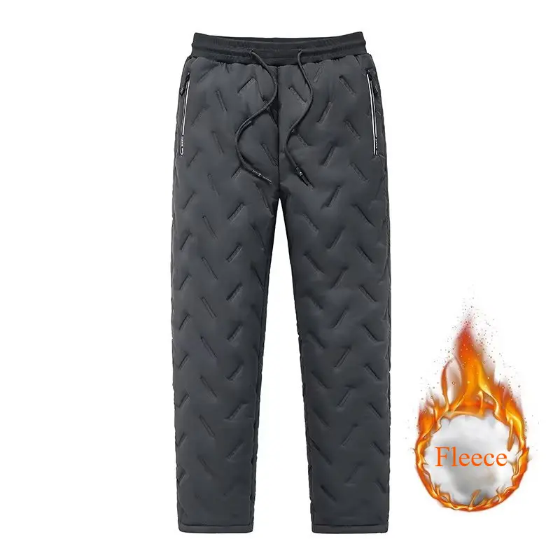 Men Plush Thick Winter Sweatwear Fleece Sweatpant Lambswool Thermal Trousers Casual Pants Windproof Warm Cotton Pants