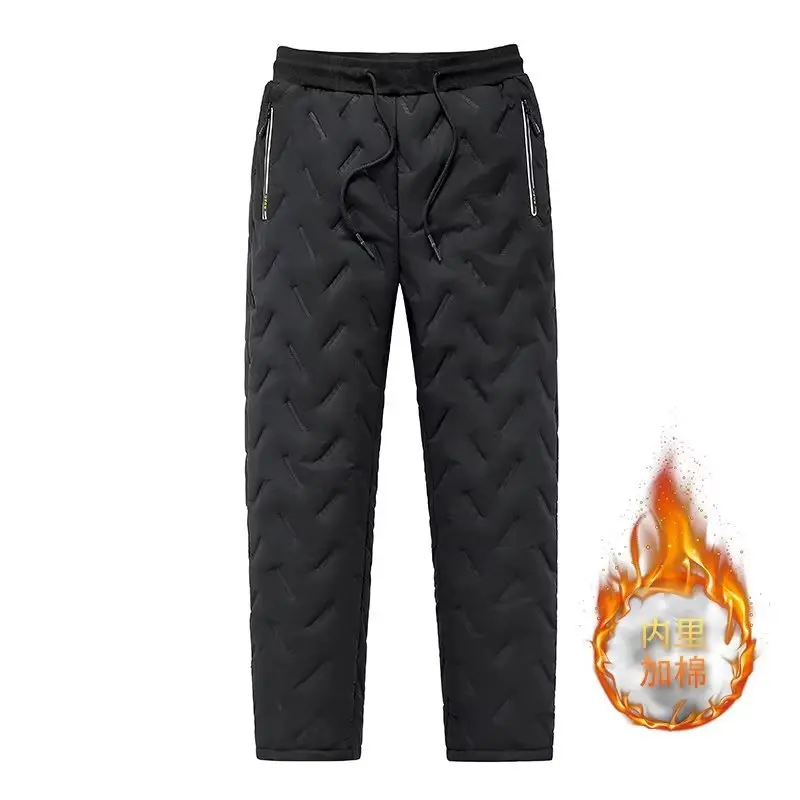 Men Plush Thick Winter Sweatwear Fleece Sweatpant Lambswool Thermal Trousers Casual Pants Windproof Warm Cotton Pants