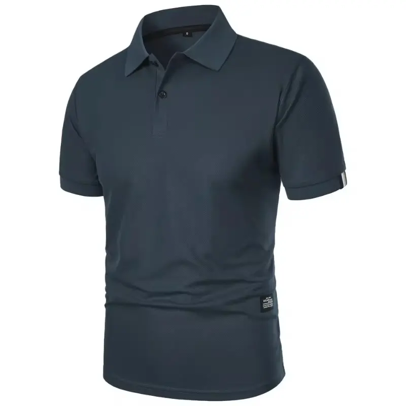New Mens Short Sleeve T Shirts Summer Solid Color Lapel  Polo Shirt  for Men Lightweight Breathable Streetwear T Shirt Homme