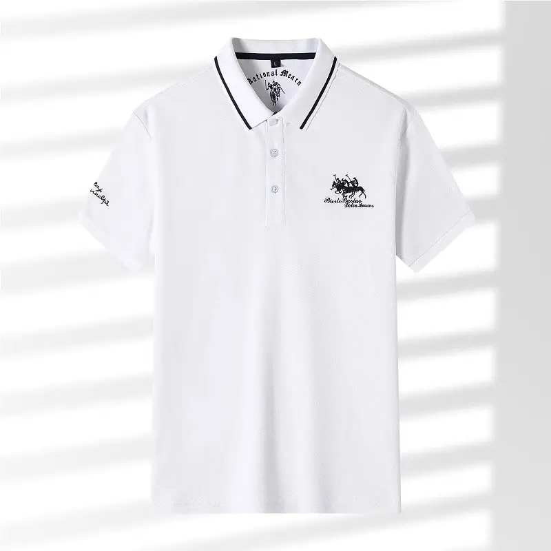 New Mens Short Sleeve Embroidered Polo Shirts Breathable Lightweight Shirt Luxury Top Casual Lapel T-shirt Men T Shirt Homme