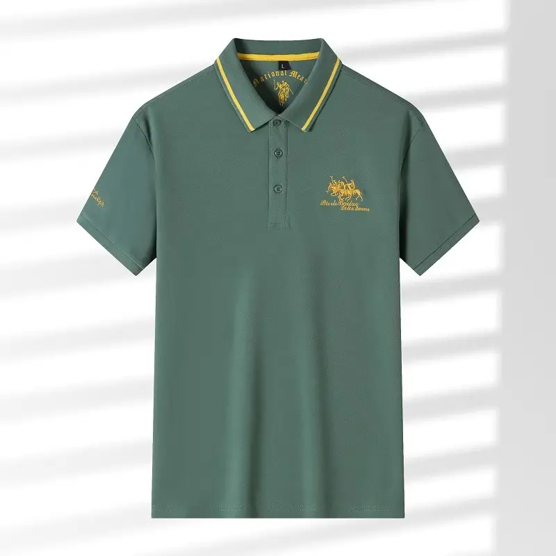 New Mens Short Sleeve Embroidered Polo Shirts Breathable Lightweight Shirt Luxury Top Casual Lapel T-shirt Men T Shirt Homme