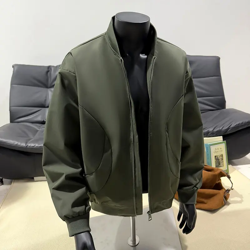 Men's Lightweight Bomber Jacket Causal Fashion Stylish Windbreaker Light Jacket Outdoor Streetwear Casual Motorcycle Jacket