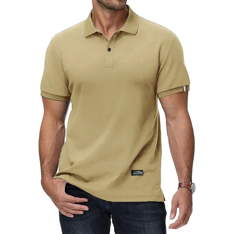 New Men's Short Sleeve T Shirts Men's Button Down Polo Shirt Basic Golf Oversize Shirt Summer Lightweight Breathable Tshirts Man