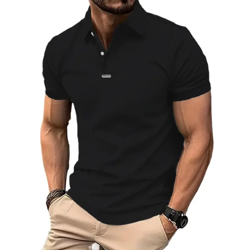 New Mens Short Sleeve Polo Shirts Golf T Shirts Man Summer Moisture Wicking Athletic Casual Shirts Breathable Lightweight Tops